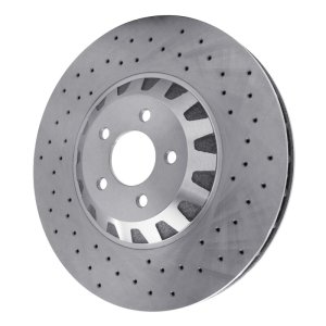Ford Mustang Brake Rotor (1) - Left Front - R1 Concepts - Drilled - `16-`18